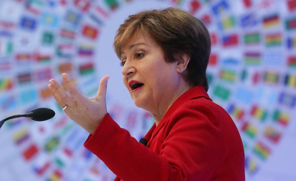 Kristalina Georgieva, directora gerente del FMI, en la sede del organismo en Washington.