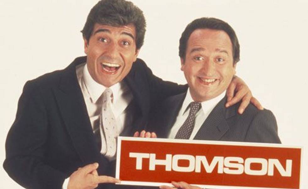 Anuncio de los televisores Thomson con Andrés Pajares y Fernando Esteso en 1984.