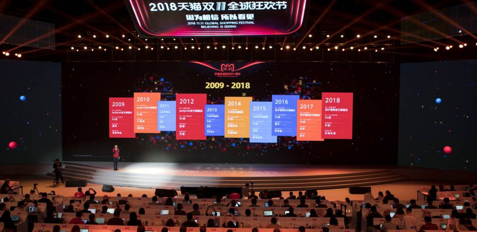 El año pasado el gigante Alibaba registró un récord en las ventas durante el Día del Soltero.  