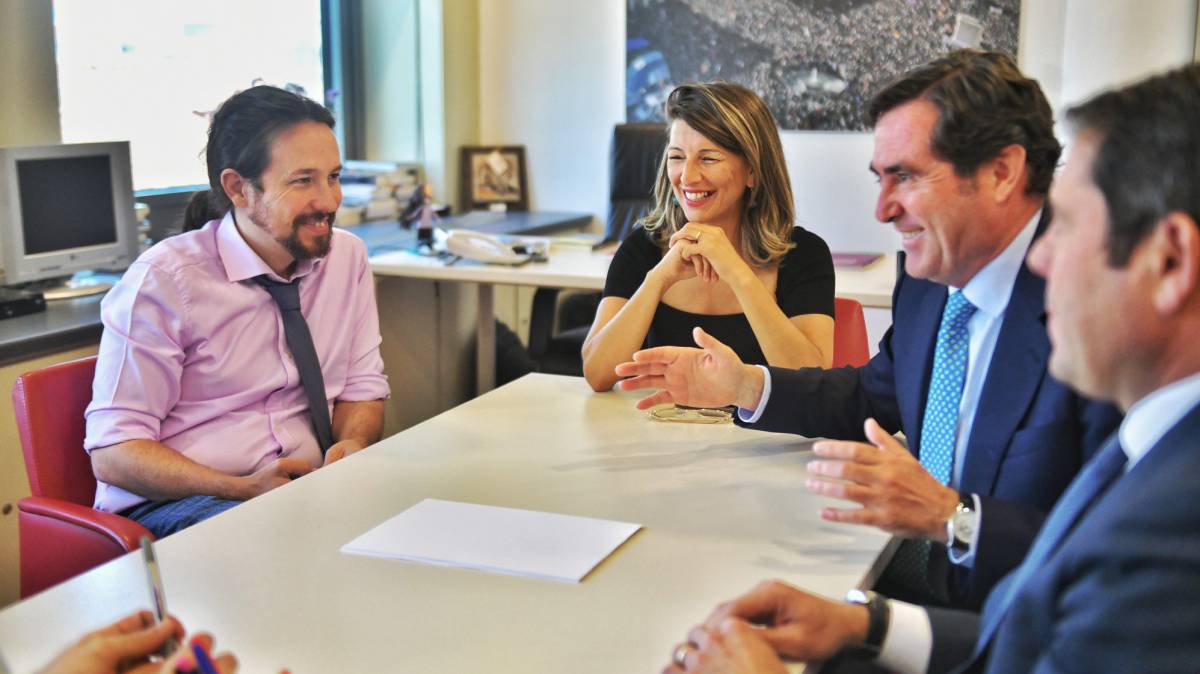 Iglesias, Díaz, Garamendi y Cuerva.