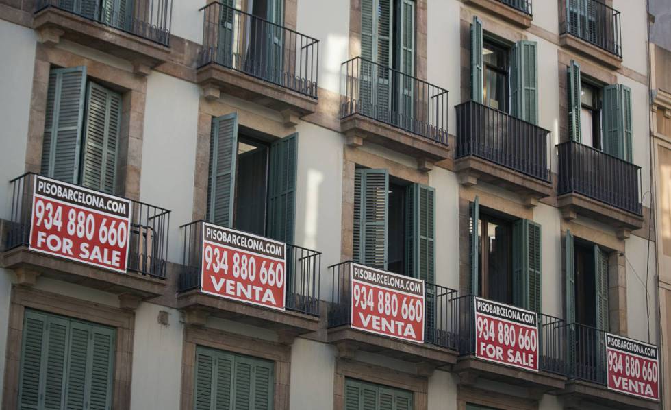 Pisos en venta en Barcelona, en una imagen de archivo.