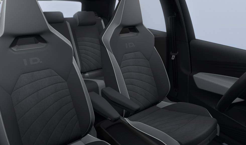 Imagen de los asientos del modelo ID.3 de Volkswagen.