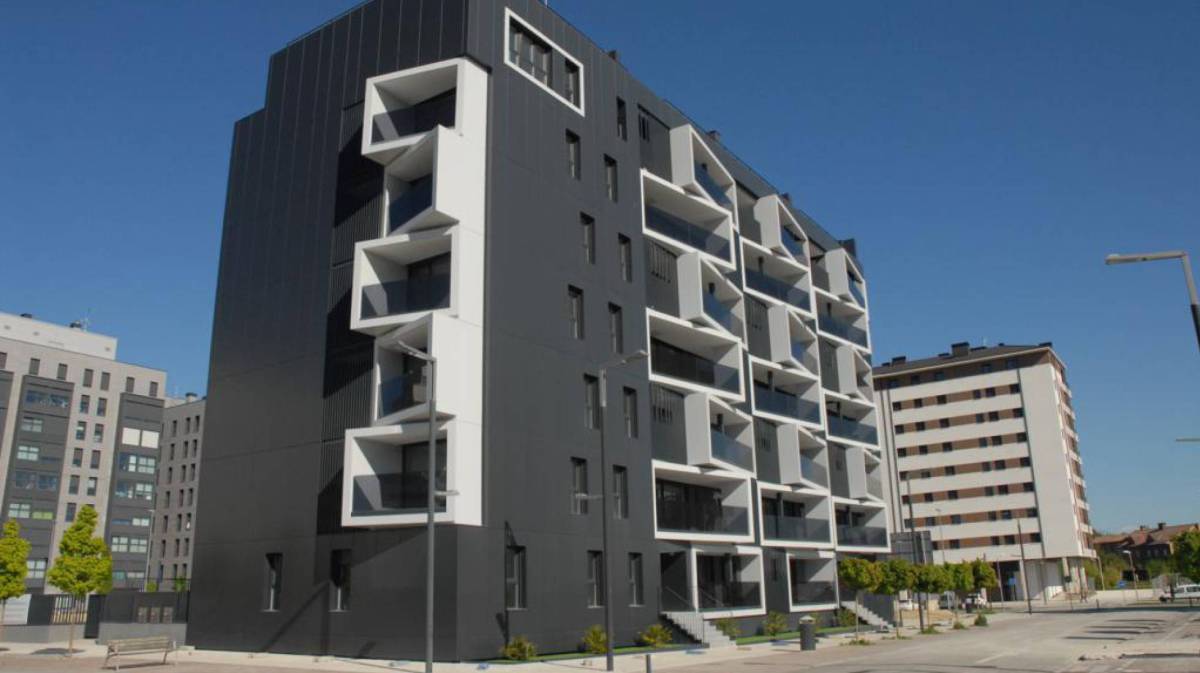 Viviendas en el barrio pamplonés de Soto de Lezkairu.