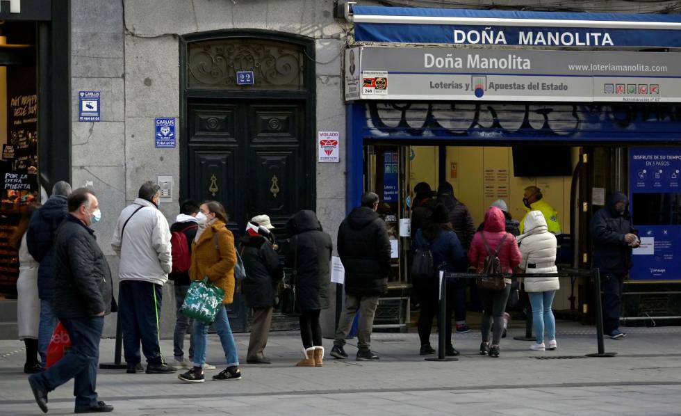 La administración de Loterías de Doña Manolita, en Madrid, el pasado 5 de diciembre.