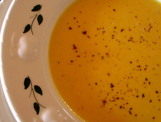 Crema de calabaza, hinojo y yogur