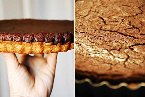 Tarta de chocolate y albaricoque
