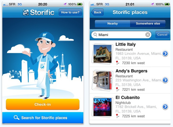 Storific: pedir con el móvil