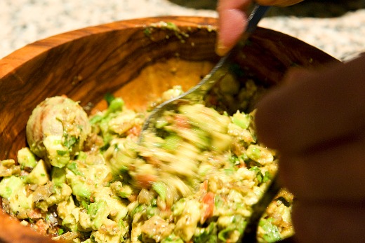 Guacamole con cebolla asada