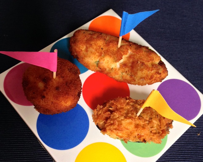 Trío de croquetas: de cabrales, 'pilota' y tigres tailandeses