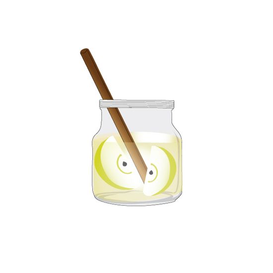 Ponche caliente de ron y manzana