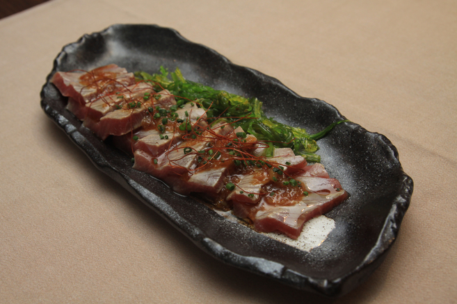 Receta invitada: ventresca de atún con romesco de algas