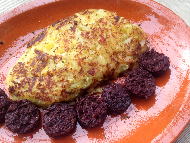 Trinxat con butifarra negra