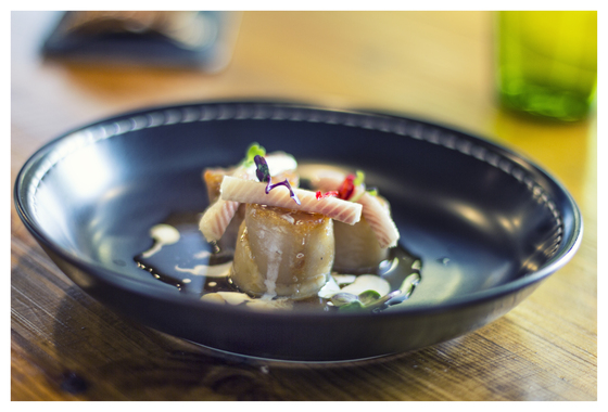 Rabitos con anguila y queso