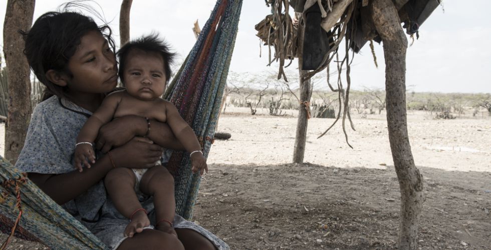 María Clara es uno de los primeros bebés wayúu nacido desde el retorno a Bahía Portete.