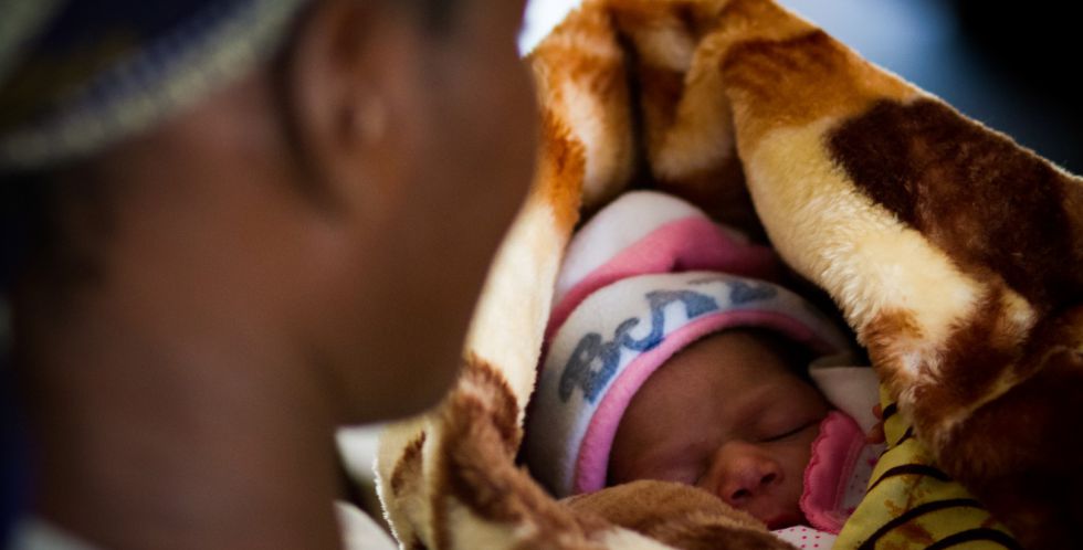 Recién nacido en el Hospital Misionero de Nangoma. Zambia.