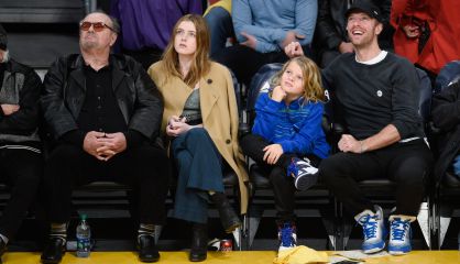 Jack Nicholson y su hija, Lorraine Nicholson, junto a Moses Martin y su padre, el cantante de Coldplay, Chris Martin.