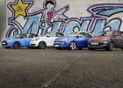 De izquierda a derecha, Toyota Aygo, Smart Forfour, Opel Adam y Fiat 500.