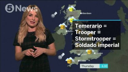 Una presentadora llena la predicción del tiempo de guiños a Star Wars