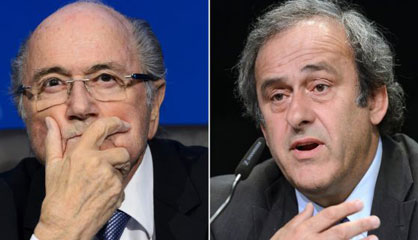Blatter y Platini, en sendas imágenes de archivo.