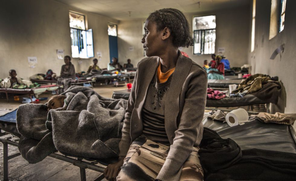 Mujeres atendidas en un hospital de Etiopía.