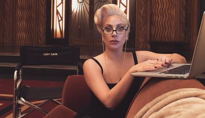 Lady Gaga en el set de rodaje de 'American Horror Story'. 