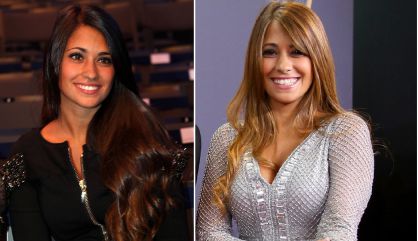 Anatonella Roccuzzo, en 2012 y el pasado lunes en la gala del Balón de Oro.