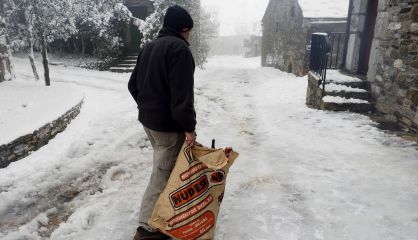 Imagen tras una nevada en O Cebreiro (Lugo).