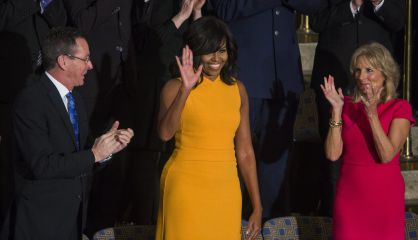 Michelle Obama ayer en el Congreso de Estados Unidos. 
