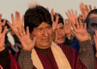Evo Morales y el vicepresidente, &Aacute;lvaro Garc&iacute;a Linera (izquierda).