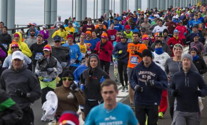 Corredores durante el Maratón de Nueva York de 2014.