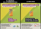 Campa&ntilde;a de Pfizer (traducida al castellano) y la contracampa&ntilde;a de M&eacute;dicos sin Fronteras en un montaje elaborado por la ONG. 