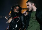 Janet Jackson y Justin Timberlake durante su actuación en la Super Bowl de 2004.