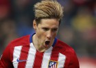 Atletico's Fernando Torres celebrates after scoring a goal during a Spanish La Liga soccer match between Atletico de Madrid and Eibar at the Vicente Calderon stadium in Madrid, Spain, Saturday, Feb. 6, 2016. (AP PhotoDaniel Ochoa de Olza)