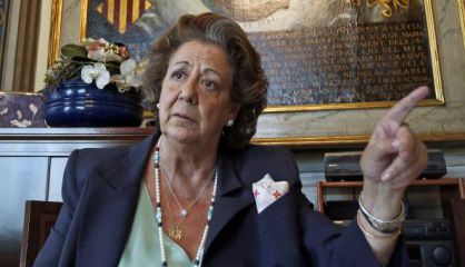 Barberá, en su despacho de la alcaldía en mayo de 2015.