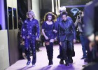 Los protagonistas de 'Zoolander 2', en la alfombra morada montada para el estreno de la pel&iacute;cula en Nueva York.