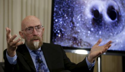 Kip Thorne, en la rueda de prensa de ayer.