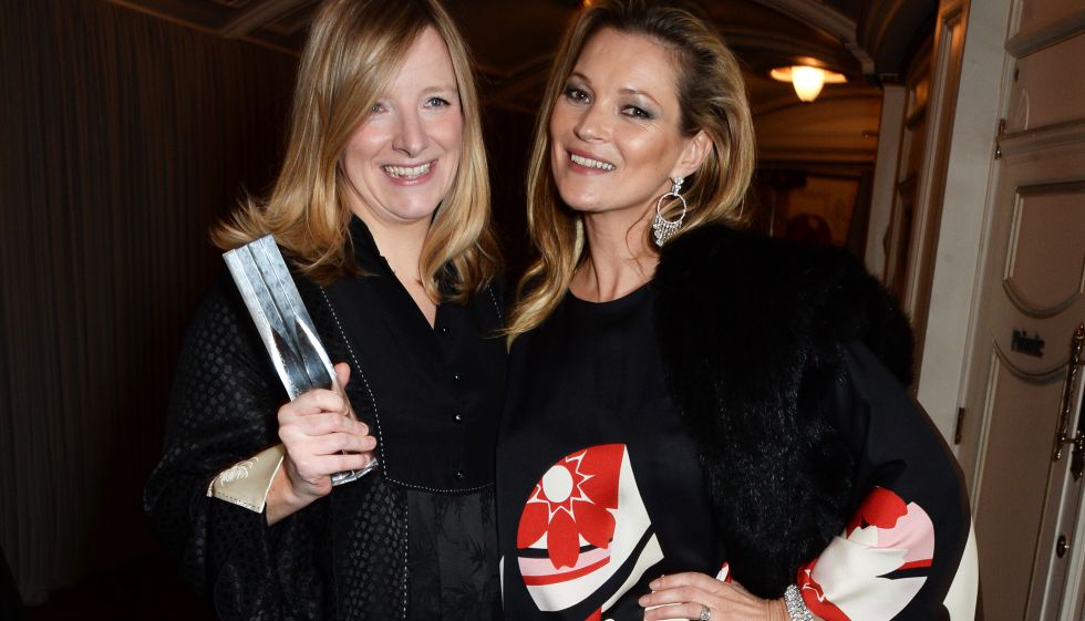 Sarah Burton junto a Kate Moss.