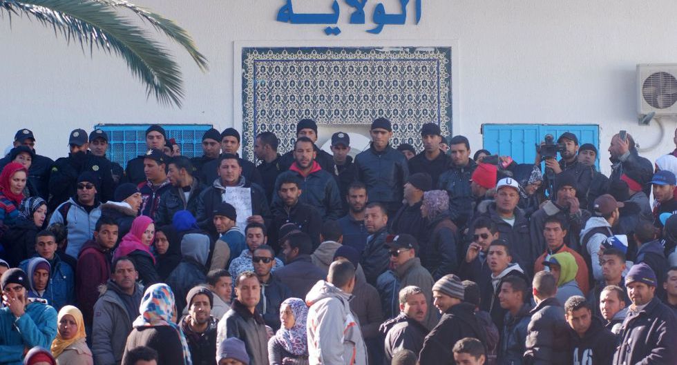 Protesta a mediados de enero en Kasrine.