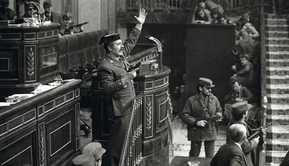 Civil Guard Lieutenant Colonel Antonio Tejero after storming Congress.