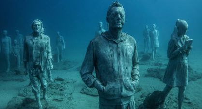 Some of the underwater sculptures.