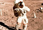 Neil Armstrong, el primer humano que pis&oacute; la Luna. 