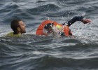 Rescate en la isla de Lesbos.