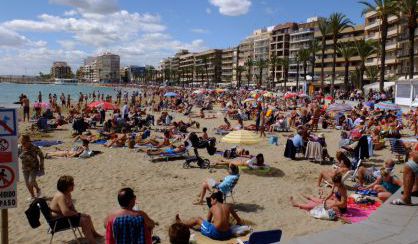 Torrevieja beach in Alicante.