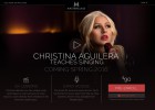 Fotograma del anuncio de Masterclass que publicita la clase de canto que imparte Christina Aguilera.