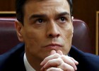 Socialist Party leader Pedro S&aacute;nchez during Friday&rsquo;s debate.