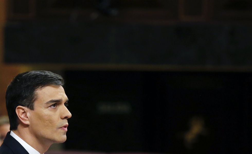 Pedro Sánchez, ayer en el Congreso de los Diputados durante la segunda votación de la investidura.