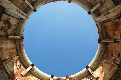 Anillo de lanzamiento de la misi&oacute;n Apolo en Cabo Ca&ntilde;averal en 1990.