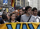 Concentraci&oacute;n en septiembre de 2011 por la Gran V&iacute;a de Madrid
