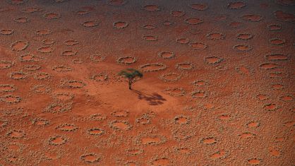 El origen y formaci&oacute;n de los c&iacute;rculos de hadas de Namibia, en la imagen, son un misterio para la ciencia.