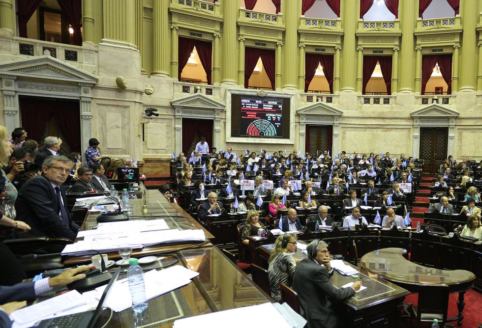 La Cámara de Diputados de Argentina, durante la sesión en la que Macri obtuvo el respaldo para sus planes financieros.